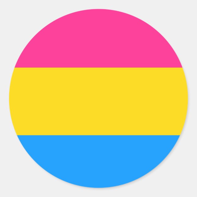 Pansexual Pride Flag Classic Round Sticker (Front)