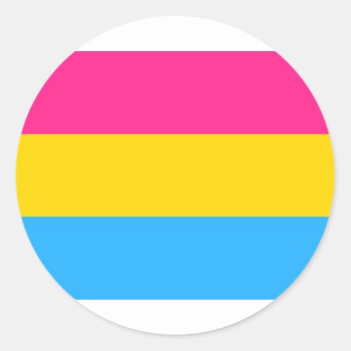 Pansexual Pride Flag Classic Round Sticker