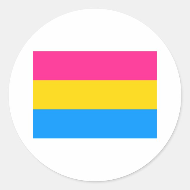 Pansexual Pride Flag Classic Round Sticker (Front)