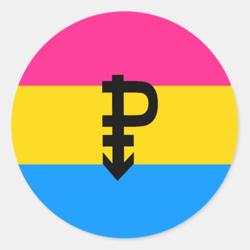 Pansexual Pride Flag Classic Round Sticker