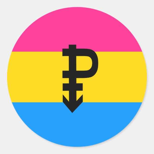 Pansexual Pride Flag Classic Round Sticker (Front)