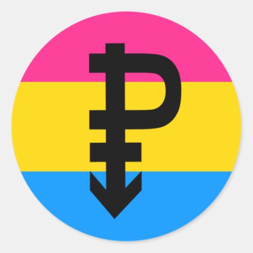 Pansexual Pride Flag Classic Round Sticker