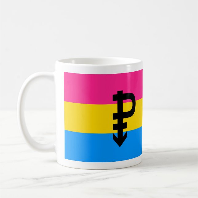 Pansexual Pride Flag Coffee Mug (Left)