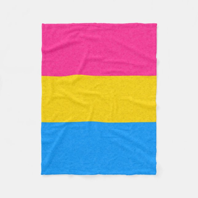 Pansexual Pride Flag Colored Background Fleece Blanket (Front)