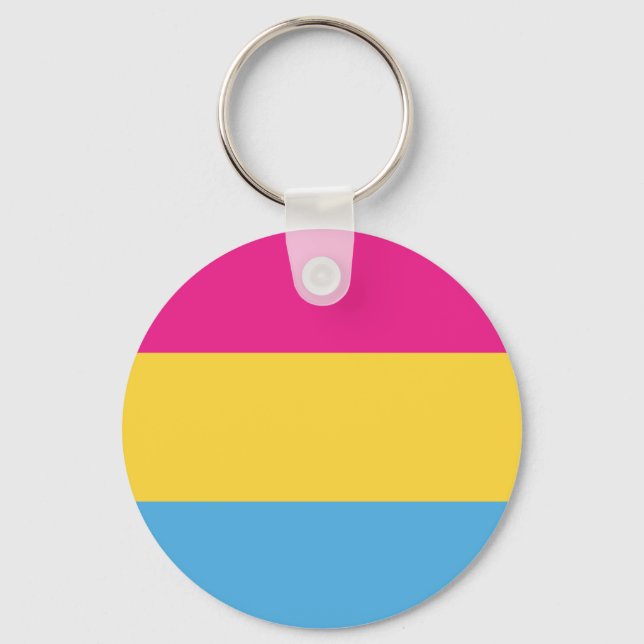 Pansexual | Pride Flag Design | Stripes | Keychain (Front)