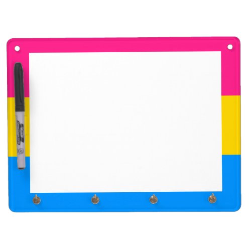 Pansexual Pride Flag Dry Erase Board With Keychain Holder
