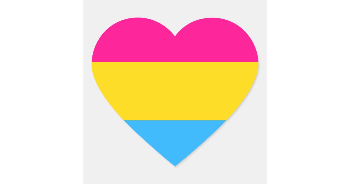 pansexual pride flag heart sticker zazzlecom