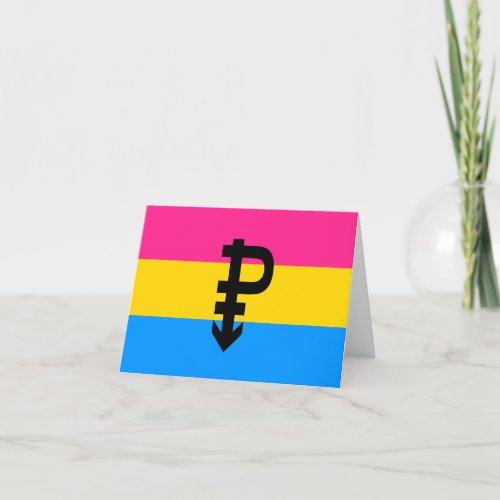 Pansexual Pride Flag Holiday Card