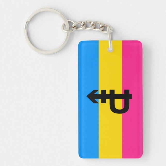 Pansexual Pride Flag Keychain (Front)