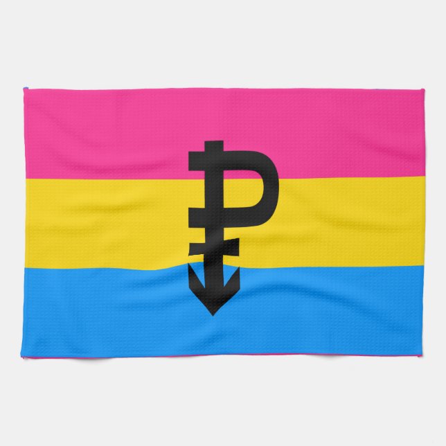 Pansexual Pride Flag Kitchen Towel (Horizontal)