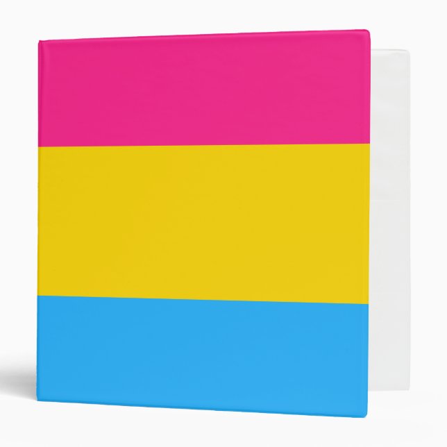 Pansexual Pride Flag LGBTQ 3 Ring Binder (Front/Inside)
