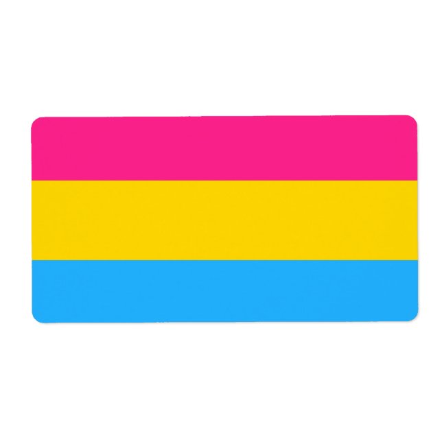 Pansexual Pride Flag LGBTQ Label (Front)