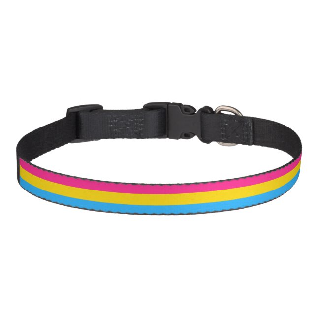 Pansexual Pride Flag LGBTQ Pet Collar (Front)