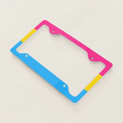 Pansexual Pride Flag License Plate Frame