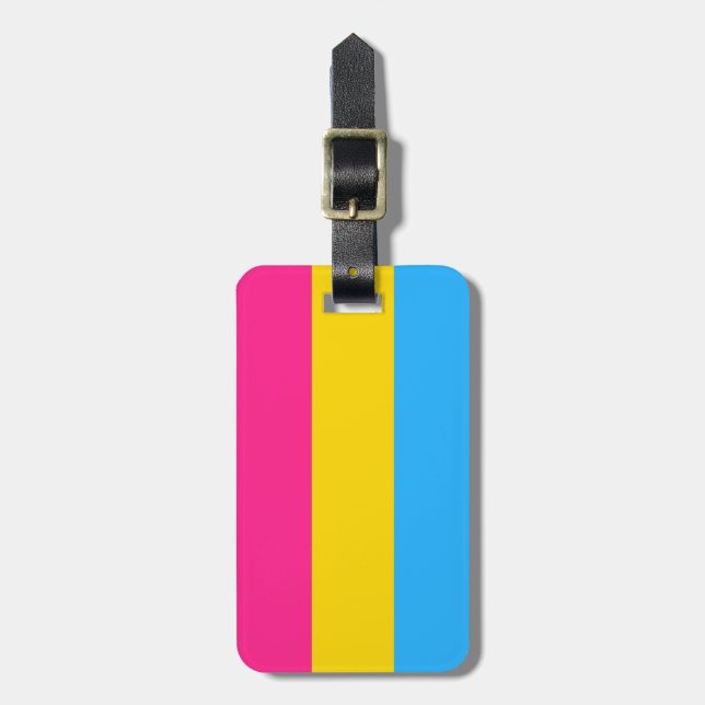 Pansexual Pride Flag Luggage Tag (Front Vertical)