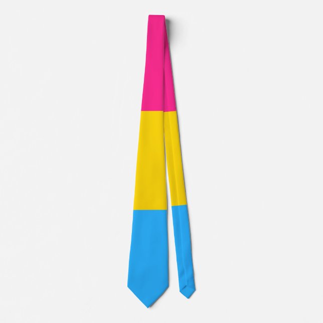 Pansexual Pride Flag Neck Tie (Front)