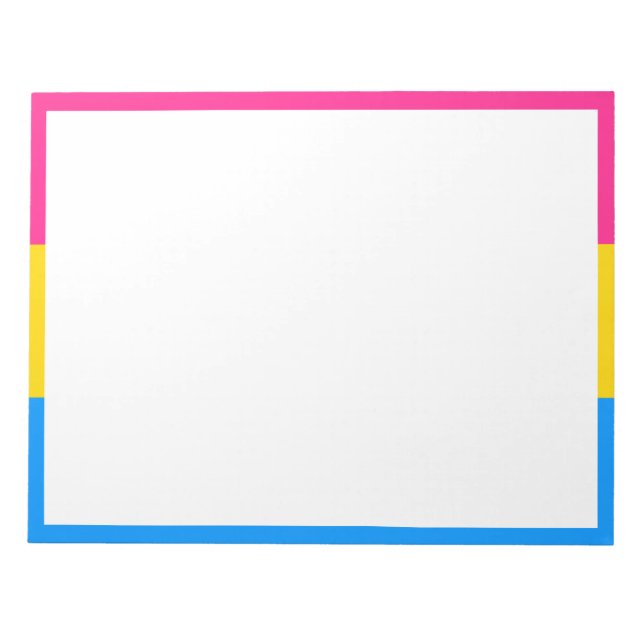 Pansexual Pride Flag Notepad (Front)