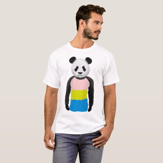 Pansexual Pride Flag Panda Bear T Shirt