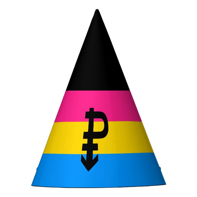 Pansexual Pride Flag Party Hat (Front)