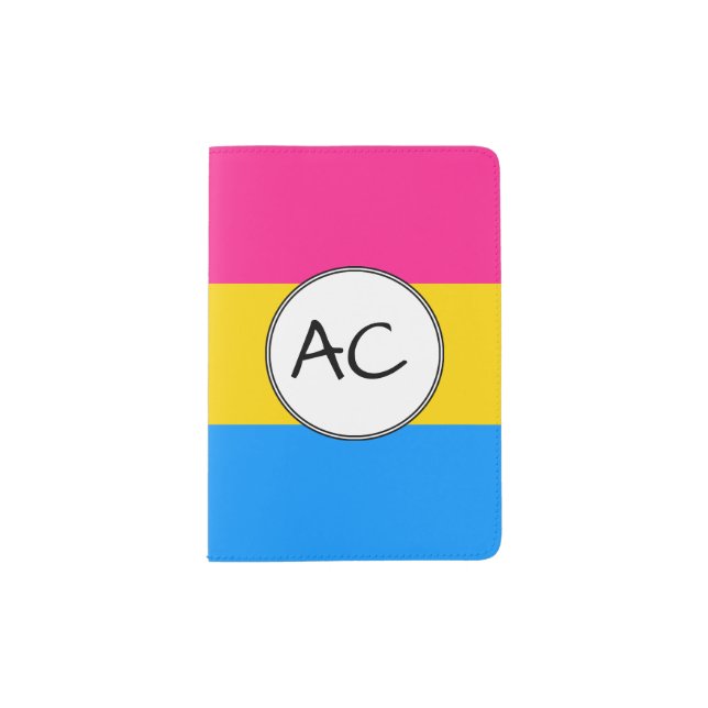 Pansexual Pride Flag Passport Holder (Front)