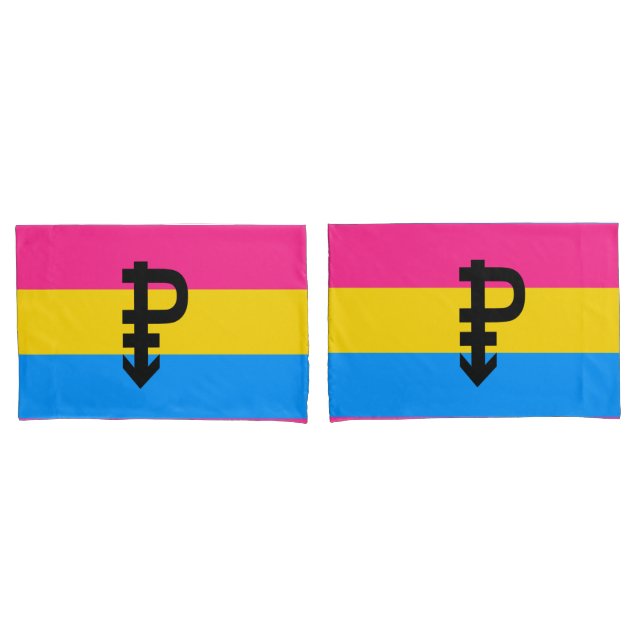 Pansexual Pride Flag Pillow Case (Front-Set)