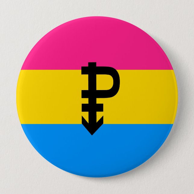 Pansexual Pride Flag Pinback Button (Front)