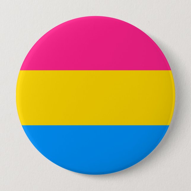 Pansexual Pride Flag Pinback Button (Front)