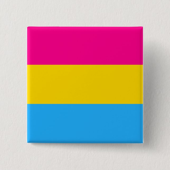 "PANSEXUAL PRIDE FLAG" PINBACK BUTTON (Front)