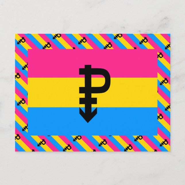 Pansexual Pride Flag Postcard (Front)