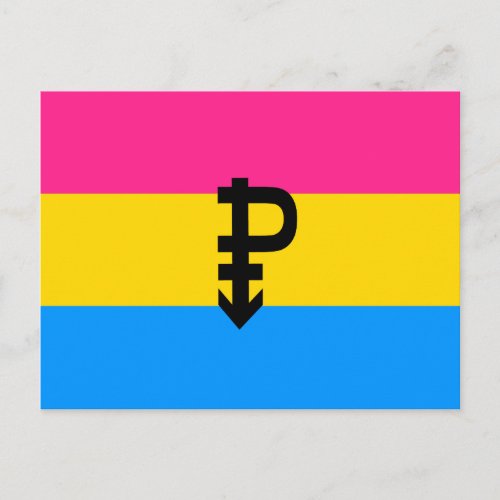Pansexual Pride Flag Postcard