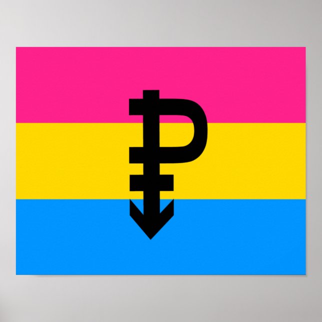 Pansexual Pride Flag Poster (Front)
