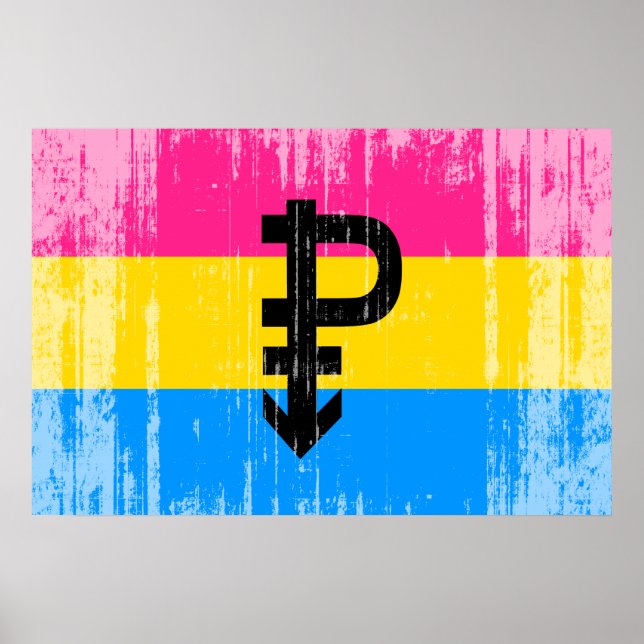 Pansexual Pride Flag Poster (Front)