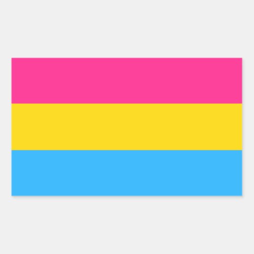 Pansexual Pride flag Rectangular Sticker