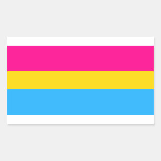 "PANSEXUAL PRIDE FLAG" RECTANGULAR STICKER