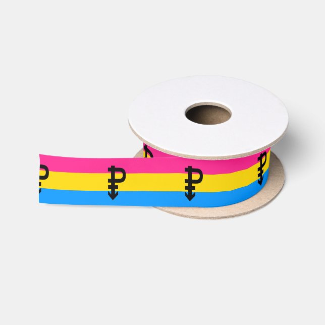 Pansexual Pride Flag Satin Ribbon (Spool)