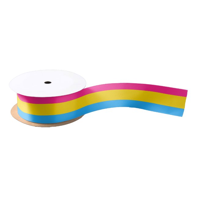 Pansexual Pride Flag Satin Ribbon (Spool)