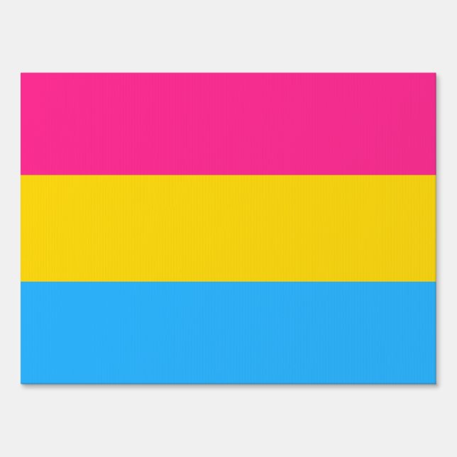 Pansexual Pride Flag Sign (Front)