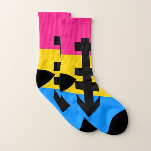 Pansexual Pride Flag Socks