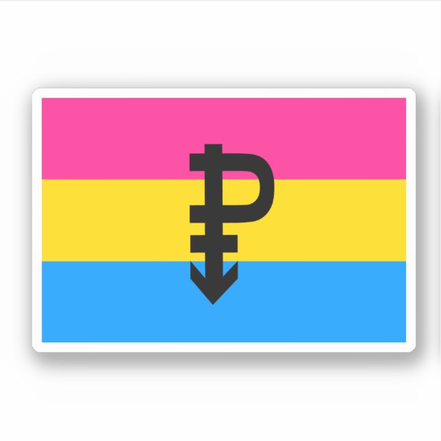Pansexual Pride Flag Sticker (Front)