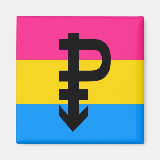 PANSEXUAL PRIDE FLAG STRIPES DESIGN MAGNET (Front)