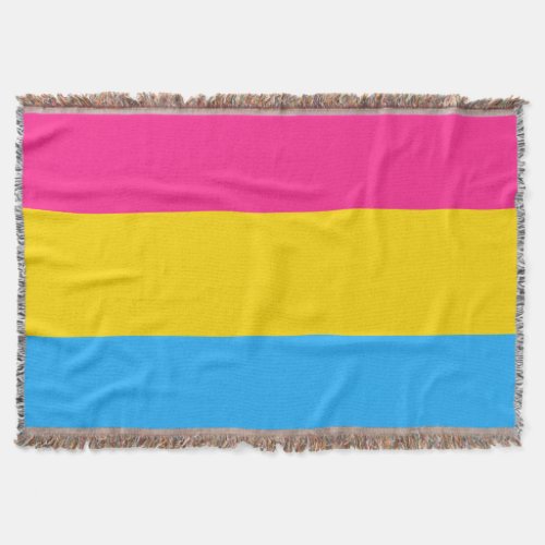 Pansexual Pride Flag Throw Blanket