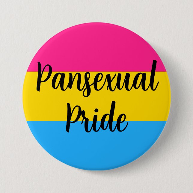 Pansexual Pride Flag with Message Button (Front)