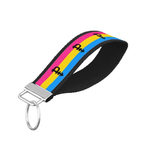 Pansexual Pride Flag Wrist Keychain