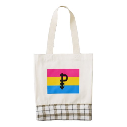 Pansexual Pride Flag Zazzle HEART Tote Bag