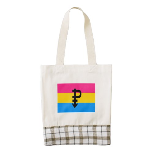 Pansexual Pride Flag Zazzle HEART Tote Bag
