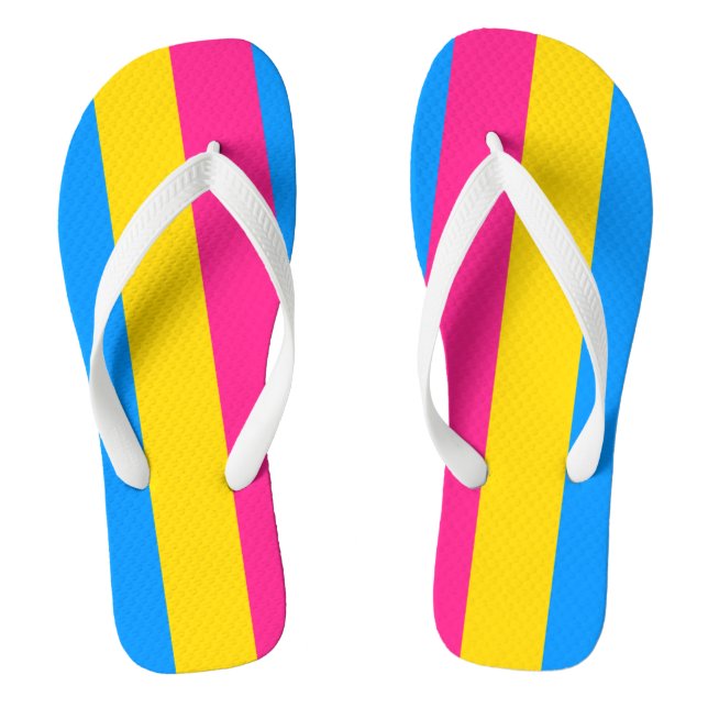 Pansexual Pride Flip Flops (Footbed)