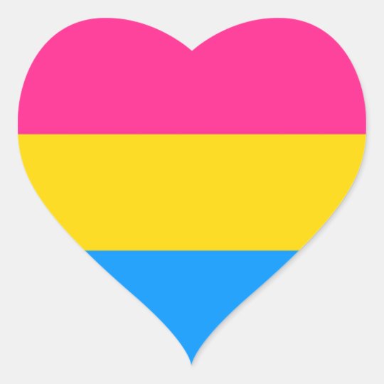 Pansexual Pride Heart Stickers