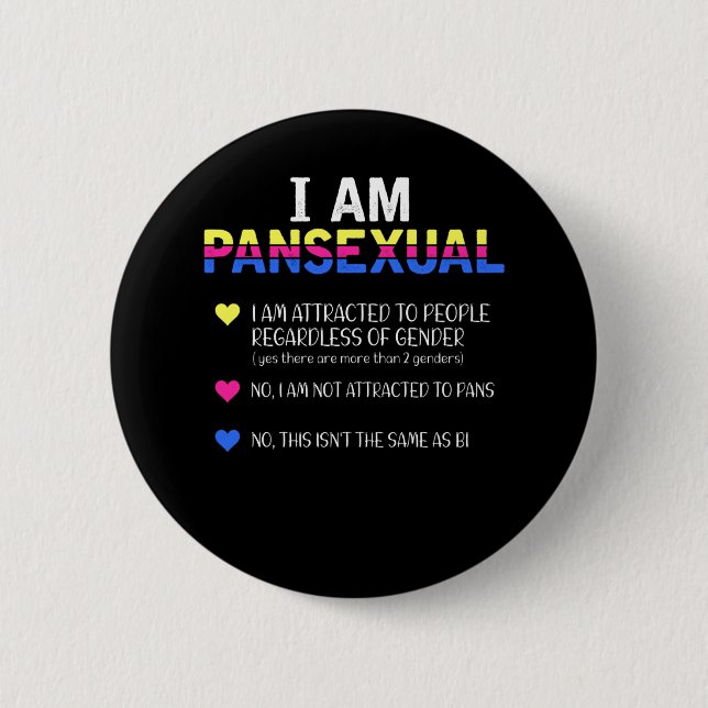 Pansexual Pride LGBT Equal Rights Button (Front)
