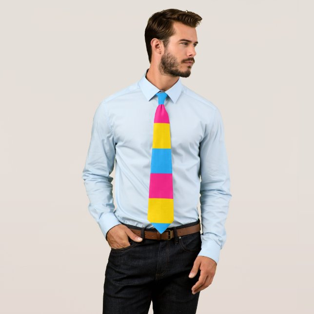 Pansexual Pride  Neck Tie (In Situ)