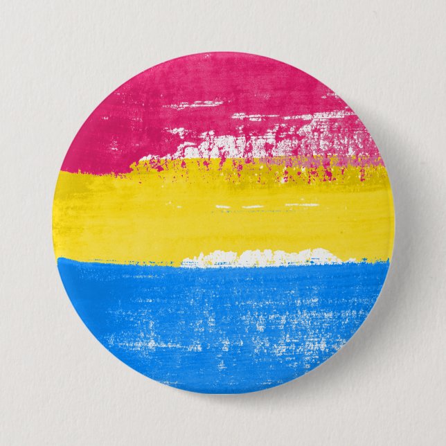 Pansexual Pride Paint Button (Front)